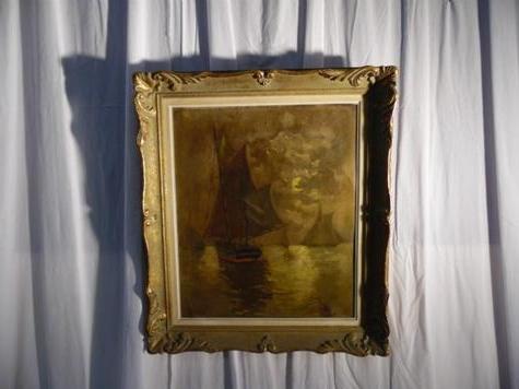 oil on canvas signed S.HONORE