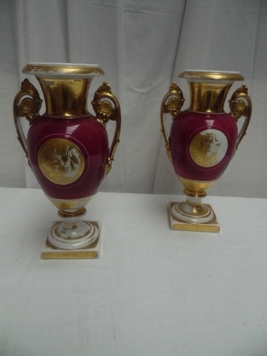 pair of vase porcelain Vieux paris 