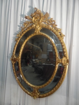 miroir oval 
