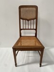 chaise d'appoint époque art déco en bois clair et marqueterie . XX siècle .
