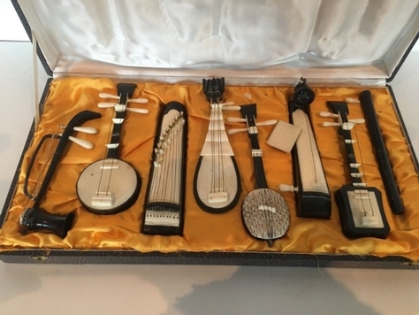 Coffret d'instrument de musique miniature Coffret de collection Instrument Musiq