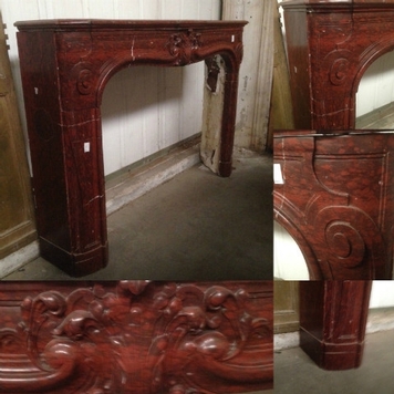 fireplace louis xv marble 19th century 