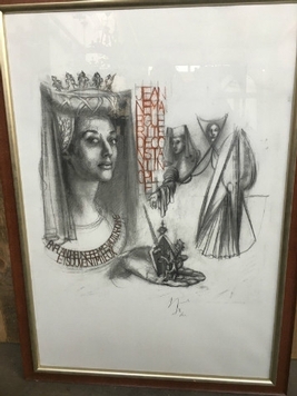 framed drawing  20th century