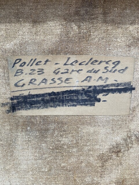 huile sur toile portant la signature de Pollet Leclerc . XX siècle .