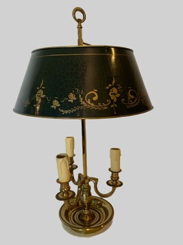 Lampe Bouillotte En Bronze Et Tôle Patinée XX Siècle