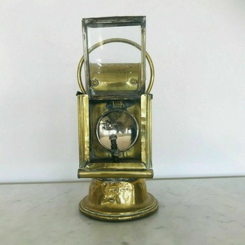 Old yellow brass lantern 