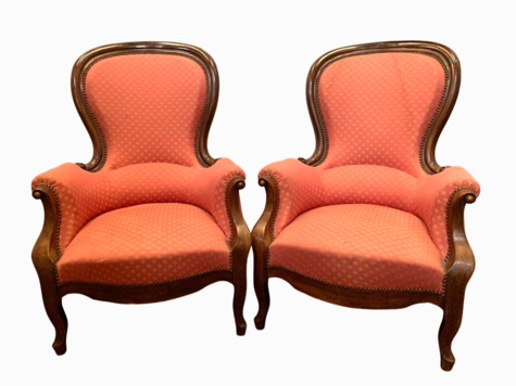 Paire de fauteuils Louis Philippe en acajou XIX siècle
