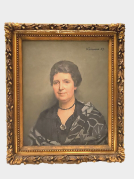 peinture sur toile portrait de femme de Albert Dequene daté 1927 . XX siècle .