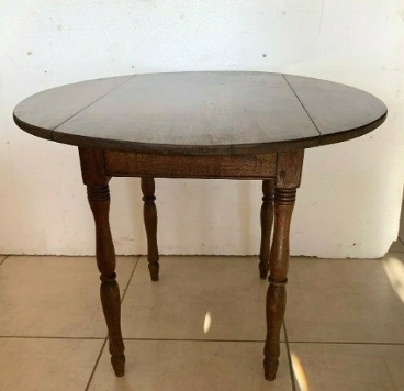 Petite table de maîtrise en bois naturel Deux abattants XIX siècle