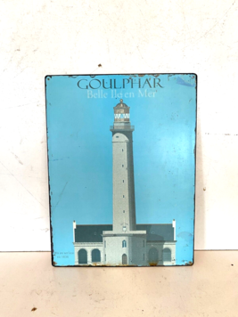 phare de Goulphar sur plaque emmaillé région Bel ile en mer . XX siècle .