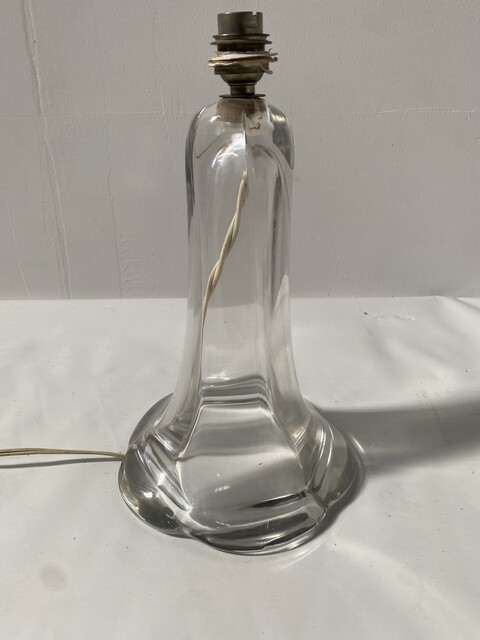 pieds de lampe en cristal art déco de la maison Daum - France . XX siècle .
