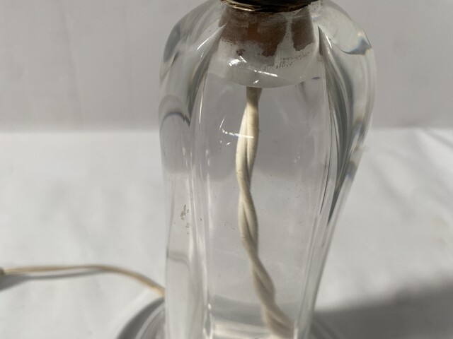 pieds de lampe en cristal art déco de la maison Daum - France . XX siècle .