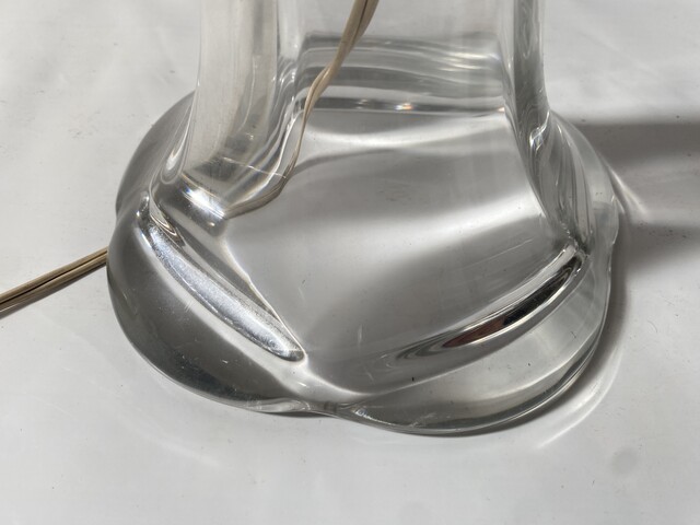 pieds de lampe en cristal art déco de la maison Daum - France . XX siècle .