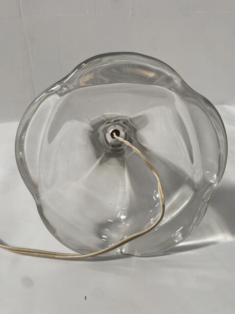 pieds de lampe en cristal art déco de la maison Daum - France . XX siècle .