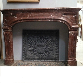 Regency fireplace in royal red marble 