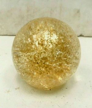 Round sulphide with golden glitter 