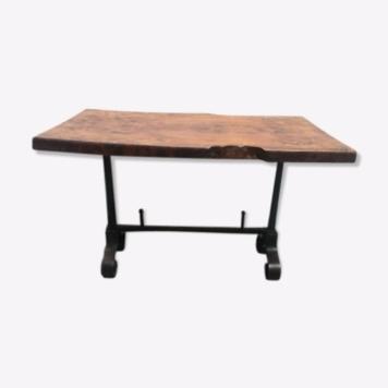 table console wood and iron 20th century