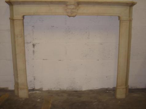 White marble fireplace