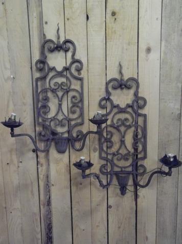 wrought iron sconces 