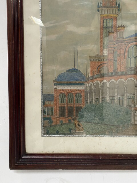 œuvre d'artiste daté signée face au bâtiment du Trocadéro . XX siècle .