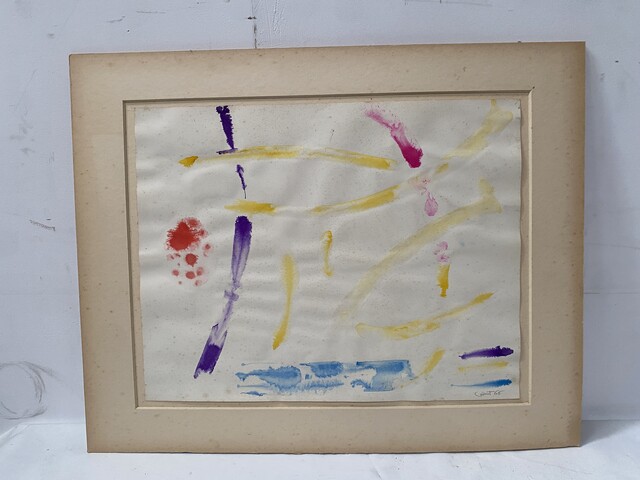œuvre portant la signature de Michel Cadoret daté 1966 . XX siècle .