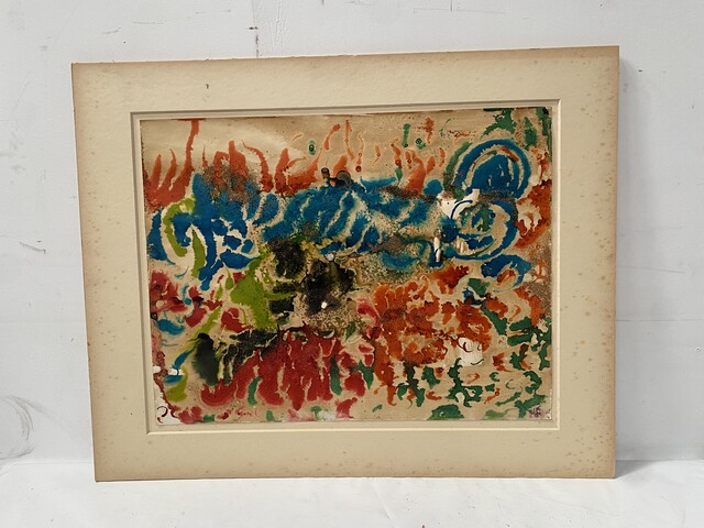 œuvre portant la signature de Michel Cadoret . XX siècle .