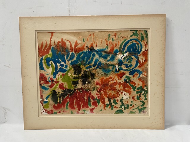 œuvre portant la signature de Michel Cadoret . XX siècle .