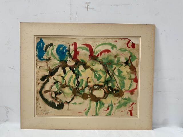 œuvre portant la signature de Michel Cadoret . XX siècle .