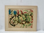 œuvre portant la signature de Michel Cadoret . XX siècle .