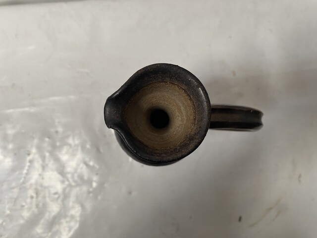 Aiguière en grès émaillé signé Jean Marais provenance Vallauris . XX siècle .