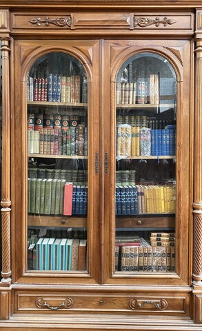bibliothèque de libres reliure cuir et autres . XX siècle .