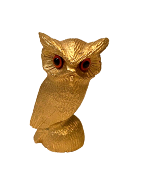 bronze miniature sujet Hibou en bronze massif fin du . XX siècle .