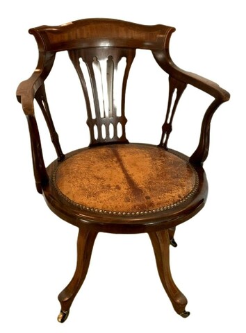 Bureau et son fauteuil tournant Angleterre XIX siècle