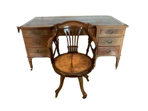 Bureau et son fauteuil tournant Angleterre XIX siècle