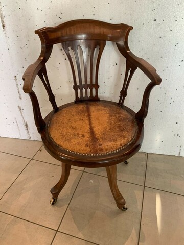 Bureau et son fauteuil tournant Angleterre XIX siècle