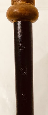 canne le bâton du samouraï pommeau sculpté d'une décoration . XIX siècle .