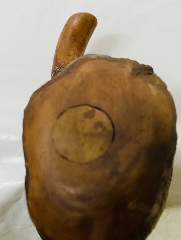 canne le vieil homme au long nez en bois de noisetier . XX siècle .