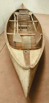 Canoé ancien en acajou Fabrication vers 1920 Xx siècle