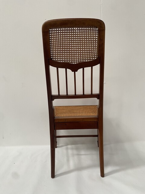 chaise d'appoint époque art déco en bois clair et marqueterie . XX siècle .