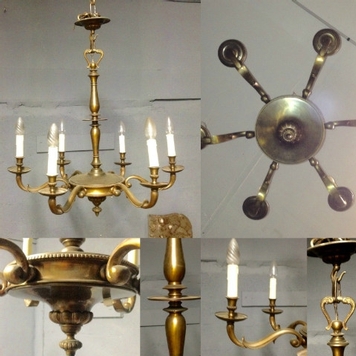 Chandelier Louis XVI bronze 