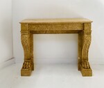 Cheminée époque Napoléon III a pieds griffes en marbre Trest . XIX siècle .
