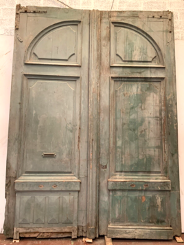 Double portes cochère en bois naturel XIX siècle