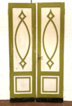 double portes double faces à panneaux mouluré en sapin massif. XIX siècle .
