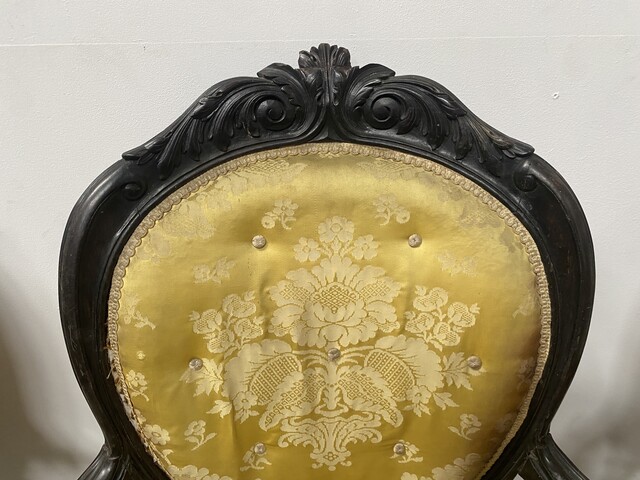 ensemble de huit fauteuils époque Napoléon III palissandre massif . XIX siècle .