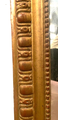 glace louis XV rocaille en bois stuque doré à model coquille . XIX siècle .