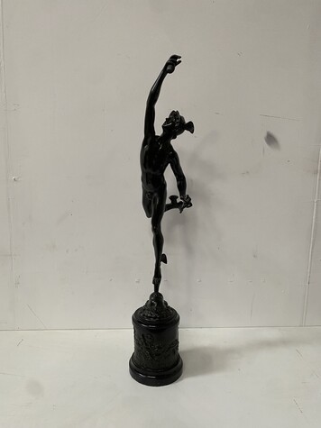 groupe bronze sujet mercure signé du sculpteur Jean de Bologne . XIX siècle .