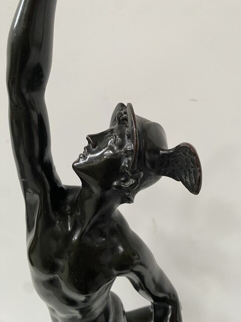 groupe bronze sujet mercure signé du sculpteur Jean de Bologne . XIX siècle .