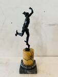 groupe bronze sujet mercure socle en marbre . XIX siècle .