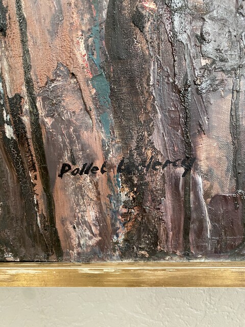 huile sur toile portant la signature de Pollet Leclerc . XX siècle .