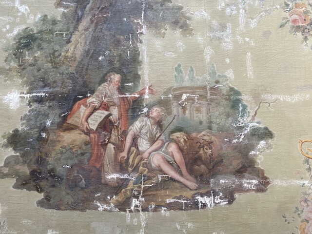 important tableau décoratif scène antique . XIX siècle .